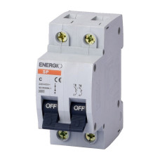 Автоматичний вимикач ENERGIO SP-2P C 10А 6кА SP-2P-C10