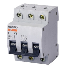 Автоматичний вимикач ENERGIO SP 3P C 6А 4.5кА SP-4B-3C6