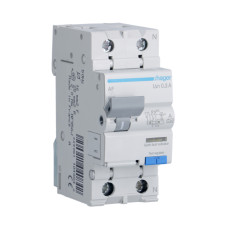 Диференційний автоматичний вимикач Hager AF956J 1P+N 6A C 300mA 6kA A