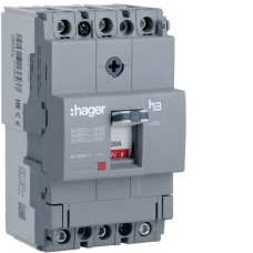 Автоматичний вимикач Hager x160 20A 3p 18kA TM F/F HDA020L