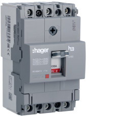 Автоматичний вимикач Hager x160 100A 3p 18kA TM F/F HDA100L