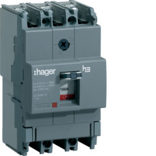 Автоматичний вимикач Hager x160 160A 3p 18kA TM F/F HDA160L