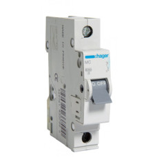 Автоматический выключатель Hager 1P 6kA C-0,5A MC100A 1M