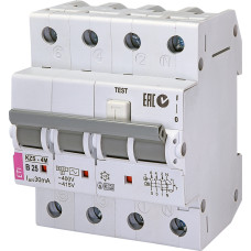 Диференційний автомат ETI KZS-4M 3p+N B 25A 6kA 30mA (тип AC) 2174006