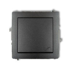 1-клавішний вимикач прохідний  Karlik Deco графітовий 11DWP-3