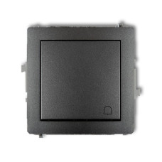 Вимикач кнопковий самозатискний "дзвінок" Karlik Deco графітовий 11DWP-4