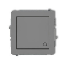 Вимикач кнопковий самозатискний "дзвінок" Karlik Deco сірий матовий 27DWP-4