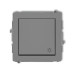 Вимикач кнопковий самозатискний "світло" Karlik Deco сірий матовий 27DWP-5