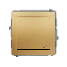 1-клавішний вимикач прохідний  Karlik Deco золотий 29DWP-3