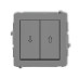 2-клавішний вимикач "жалюзі" Karlik Deco сірий матовий 27DWP-8