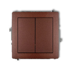 2-клавішний вимикач Karlik Deco коричневий металлік 9DWP-2