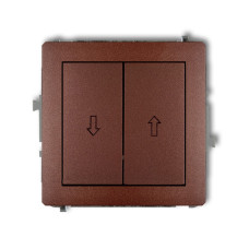 2-клавішний вимикач "жалюзі" Karlik Deco коричневий металлік 9DWP-8