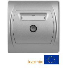 Одинарна TV-розетка Karlik Logo "сріблястий металік" 7LGTV-1
