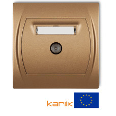Одинарна TV-розетка Karlik Logo "золотистий металік" 8LGTV-1