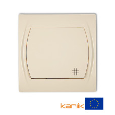 1-клавішний вимикач перехресний Karlik Logo бежевий 1LWP-6