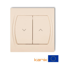 2-клавішний вимикач жалюзі Karlik Logo бежевий 1LWP-8
