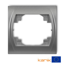Рамка одинарна Karlik Logo "сріблястий металлік" 7LRH-1