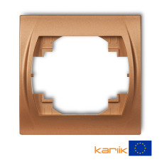 Рамка одинарна Karlik Logo "золотистий металлік" 8LRH-1