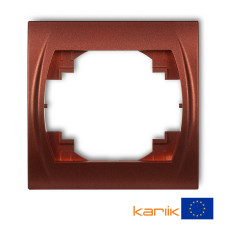 Рамка одинарна Karlik Logo "коричневий металлік" 9LRH-1