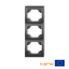 Рамка потрійна вертикальна Karlik Logo графітова 11LRV-3