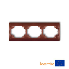 Рамка потрійна горизонтальна Karlik Logo "коричневий металлік" 9LRH-3