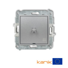 1-клавішний вимикач перехресний Karlik Mini сріблястий металлік 7MWPUS-6