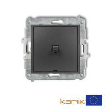 1-клавішний вимикач перехресний Karlik Mini графітовий 11MWPUS-6.1 (без піктограми)