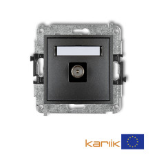 Одинарна TV-розетка Karlik Mini графітова 11MGTV-1