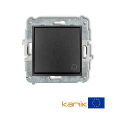 Вимикач кнопковий самозатискний "дзвінок" Karlik Mini графітовий 11MWP-4 