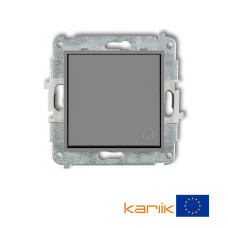 Вимикач кнопковий самозатискний "дзвінок" Karlik Mini сірий матовий 27MWP-4 