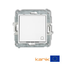 Вимикач кнопковий самозатискний "дзвінок" Karlik Mini білий MWP-4 