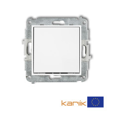 1-клавішний вимикач самозатискний Karlik Mini білий MWP-4.1 