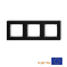 Рамка потрійна універсальна Karlik Mini чорна матова 12MR-3