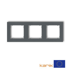 Рамка потрійна універсальна Karlik Mini графітова матова 28MR-3