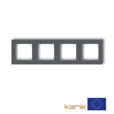 Рамка четверна універсальна Karlik Mini графітова матова 28MR-4