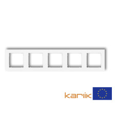 Рамка п'ятірна універсальна Karlik Mini біла MR-5