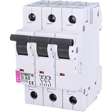 Автоматичний вимикач ETIMAT 10 3P D 0.5A 10kA 2155701 