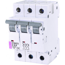 Автоматичний вимикач ETIMAT 6 3P D 0.5A 6kA 2164501 
