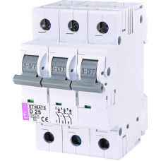Автоматичний вимикач ETIMAT 6 3P D 25A 6kA 2164518 