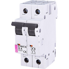 Автоматичний вимикач ETIMAT 10 2P D 4A 15kA 2153710