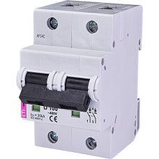 Автоматичний вимикач ETIMAT 10 2P D 100A 15kA 2153732