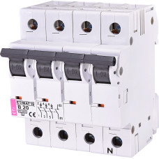 Автоматичний вимикач ETIMAT 10 3Р+N B 20A 10kA 2126717