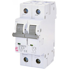Автоматичний вимикач ETIMAT 6 2P C 0.5А 6kA 2143501 
